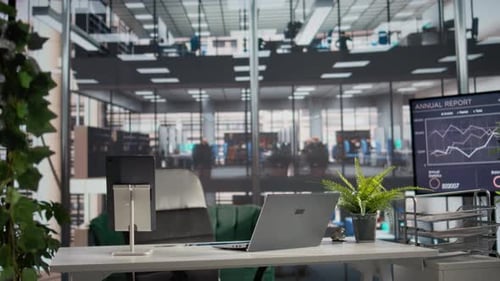 No People Business Office Interior and Modern Furniture