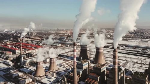 Vista Cinematográfica e Majestosa da Indústria de Fábricas de Aço