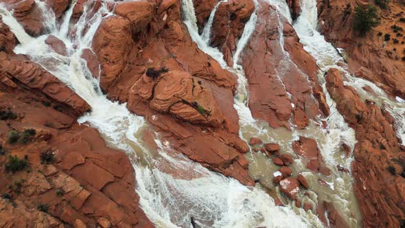 Rushing River Through Red Rocks, Nature Stock Footage ft. aerial ...