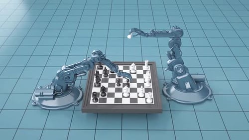 Smart robotic concept, robot farmers, Agriculture technology