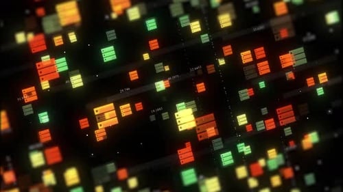 Futuristischer digitaler Big-Data-Hintergrund, Binärcode-Animationshintergrund. Digitale Datenanalyse