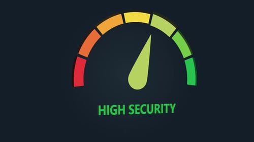 High Security Gauge Meter Going Up Animation