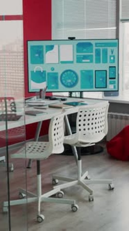 Meeting Room in Office of Creative Communications Agency during Workday