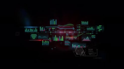 Futuristic HUD Data Interface Elements