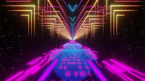 Abstract endless background, cinematic tunnel