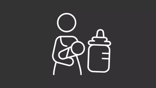 Lactation room white line animation