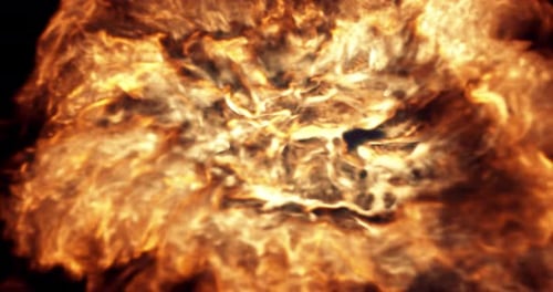 Dynamic Fire Burst Element Transition Visual Effect