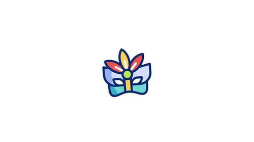 Animiertes Symbol der Karnevalsmaske