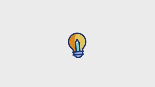Sketchy Lightbulb with Pencil Creative Idea Animation