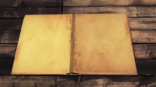 Vintage Book Page Turn Reveal Animation