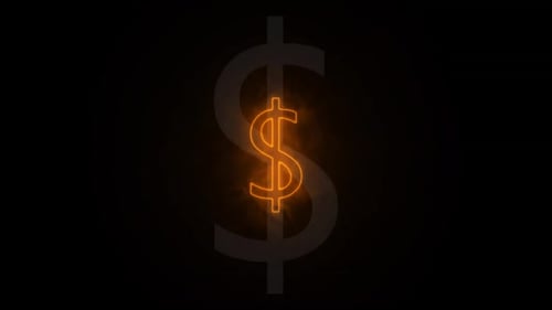 leuchtendes Dollarmarksymbol