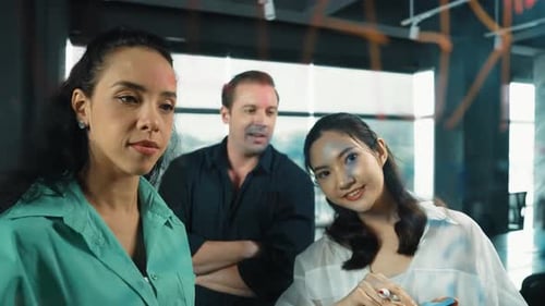 Diverse Team Collaborating on Sticky Note Brainstorming