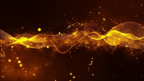 Golden Particles Wave Flow Looped
