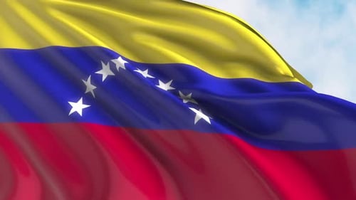 Seamless Venezuela Flag Waving with Realistic Fabric Motion