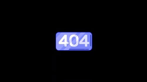 Animated 404 Error Page Not Found in Flat Design