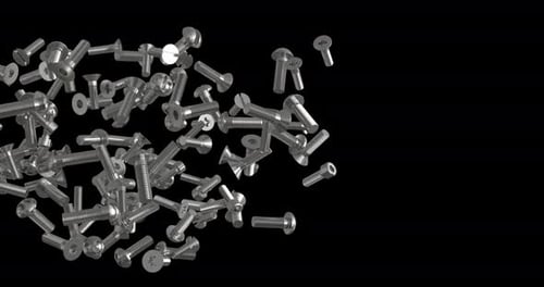 Animated Metal Screws and Bolts Transition