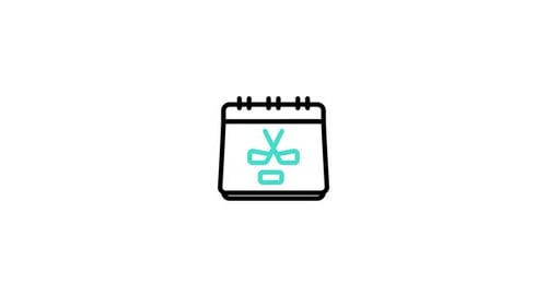 Animated Flat Design Golf Calendar Event Icon