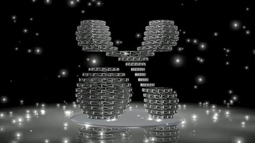 Modern Geometric 3D Abstract Structure Rotation Animation