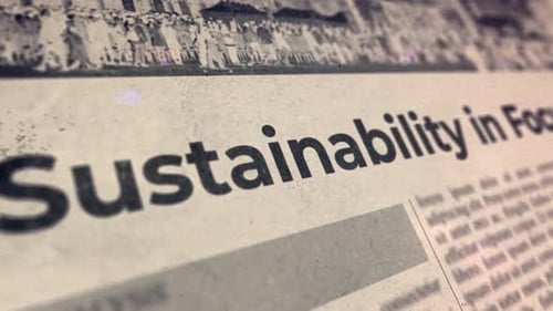 Retro Newspaper Headline for Sustainability Focus