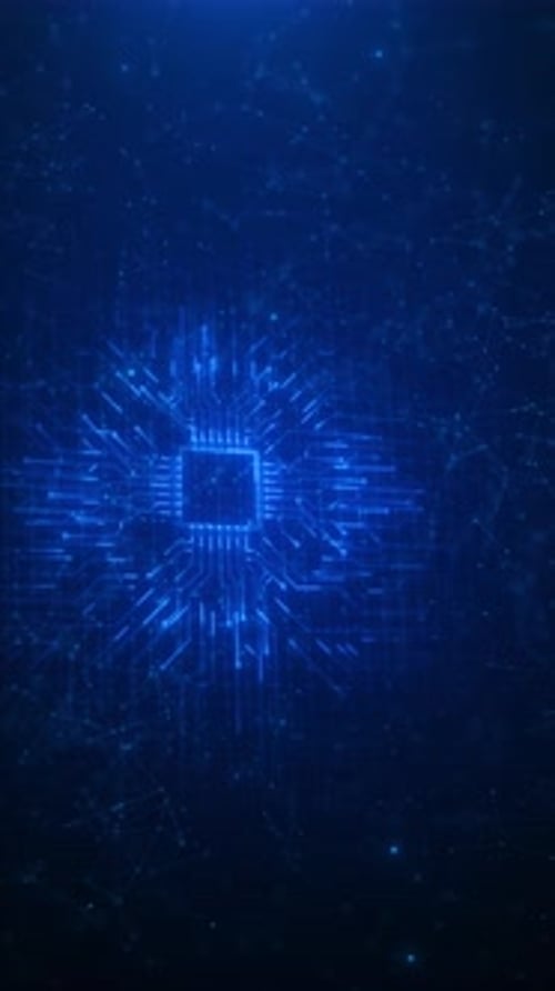 Blue patterns digital advanced networks, intelligent systems, high speed data processing, tech evolu