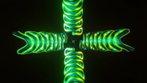 Abstract Fluid Glowing Kaleidoscope Loop Background Animation