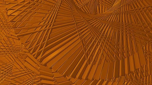 Rotating Geometric Metallic Abstract Spiral Pattern Background