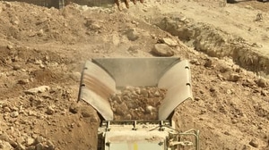 Rocks Slowly Moving from the Splinter s Belt, Industrial Stock Footage ...