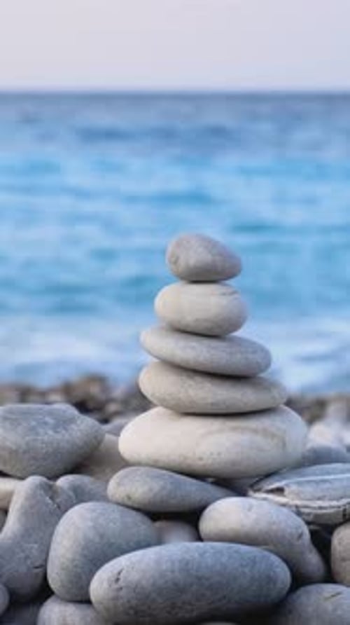 Zen Balanced Stones Stack