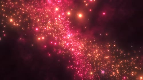 Abstrakte, farbwechselnde Energie, Partikel und Wellen, magisch, hell, leuchtend, futuristisch