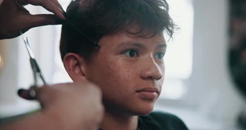 Teenager Gets Haircut at Home