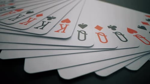 Close Up of a Fan of Playing Cards