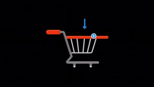 Flat Design Add to Cart Shopping Icon Animation