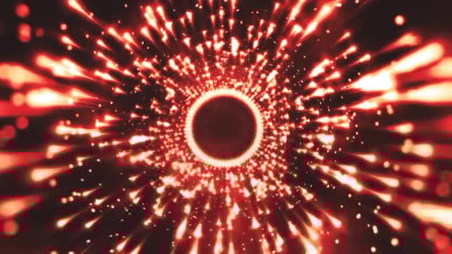 Yellow Rings Tunnel Animation Background