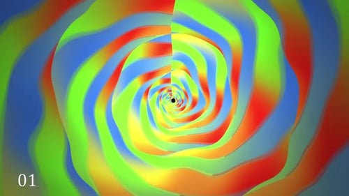 Vibrant Abstract Swirling Color Tunnel Animation Background