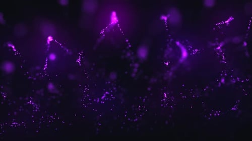 Dynamic Glowing Purple Particles Abstract Motion Background