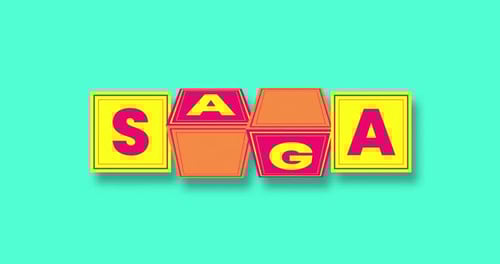 Colorful Geometric Blocks Reveal Mega Sale Message