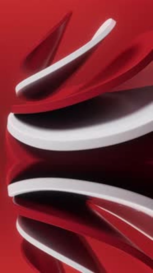 Fond géométrique abstrait à courbe rouge