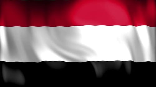 Realistic Waving Yemen Flag Loop Animation