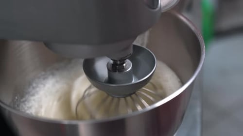 Planetary Mixer Kneading Dough For Cake Baking Process