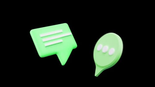 Grünes 3D-Botschaftsfeld Alpha