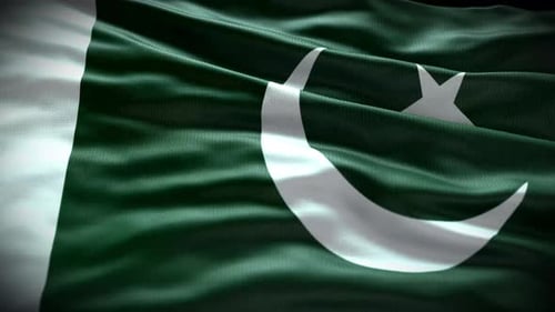 Realistic Waving Pakistan Flag Loop Animation