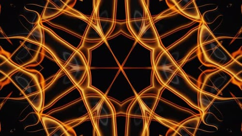 Abstract Orange Neon Fire Animation Vj Loop