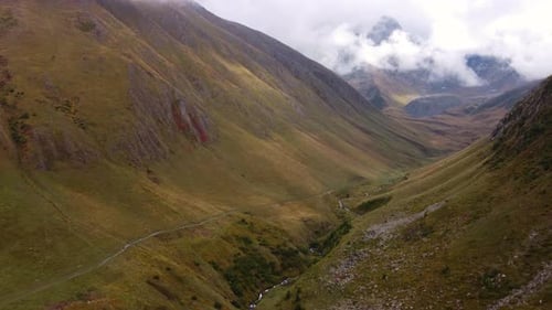 The Path Leading To The Peak In The Valley