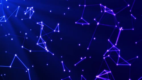 Futuristic Technology Network Background Loop with Abstract Glowing Lines