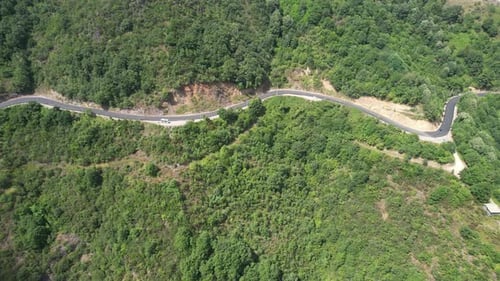 Aerial Mountain Road