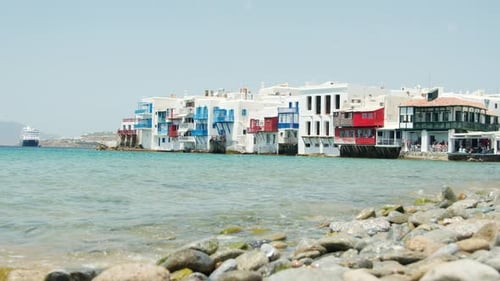 Little Venice on Mykonos island, Cyclades, Greece