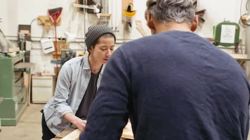 Carpenters Meeting Planning in Carpentry Workshop 4044 Years