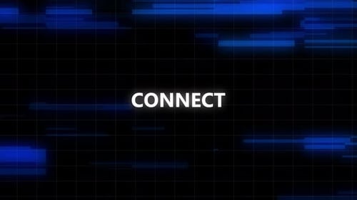 Glitch Digital Data Stream Text Reveal Background