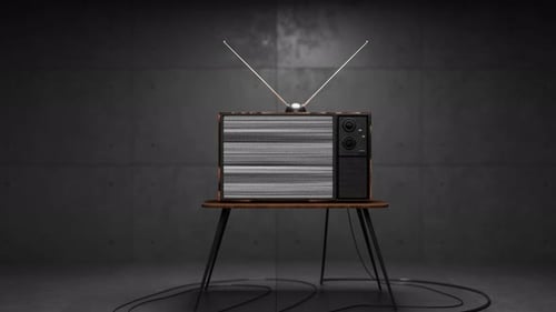 Retro TV Static Noise Glitch Transition