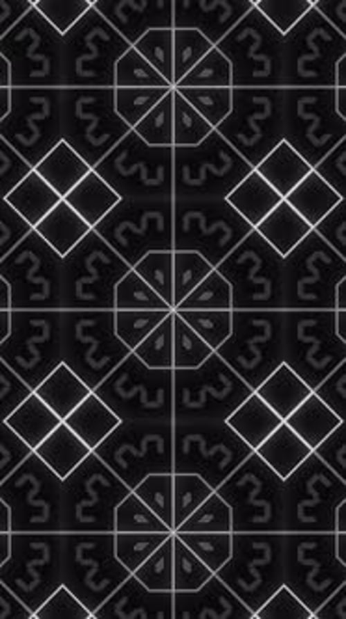 Weißes Blumenmandala Vertikales Videokaleidoskop Vj Loop V2